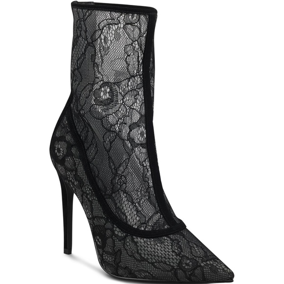 Kandell and Kylie Alanna Lace Pointed Toe Booties - Picture 1 of 5